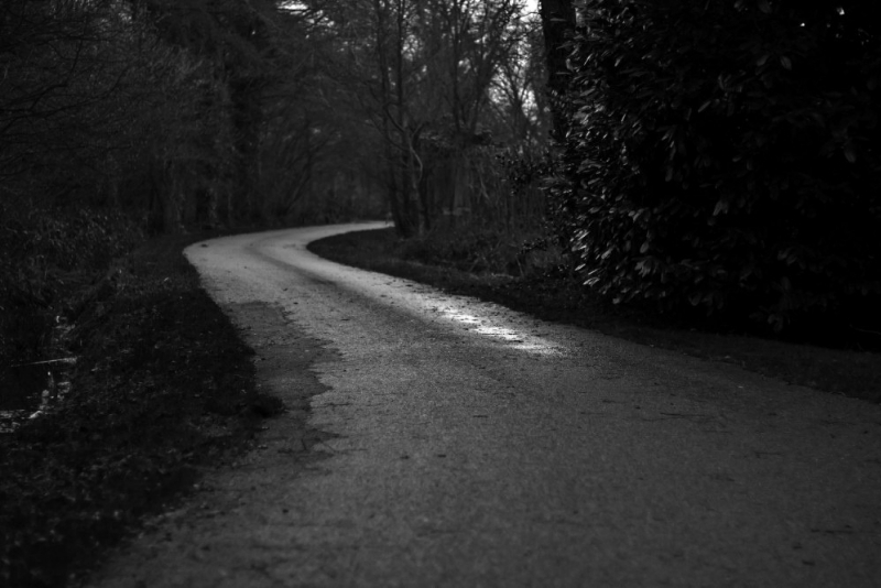 old jeep driving road